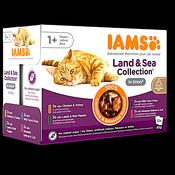 IAMS Delights Cat Pouches Land &amp; Sea Collection In Gravy 85g x12