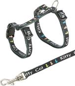 TRIXIE™ Junior Kitten Harness &amp; Leash Kitty Cat Motif 21–33 cm/8 mm 1.20 M