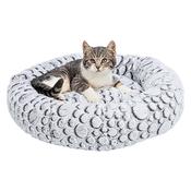 Trixie Mila Cat Bed Round,  Plush,  ø50cm White-Grey