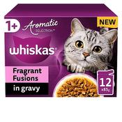 WHISKAS® 1+ Aromatic Selection Fragrant Fusion Adult Pouches In Gravy 85g X 12 Multipack image