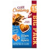 Catit Creamy Cat Treats Salmon &amp; Prawn 15 Pack image