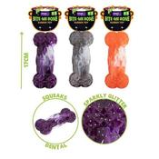 Smart Choice Halloween Squeaky Spooky Rubber Bone Dog Toy