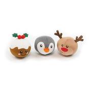 Happy Pet Christmas Festive Ping Pong Balls Cat Toy image
