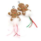 Happy Pet Christmas Gingerbread Cat Toy 2pk