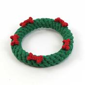 Happy Pet Christmas Ropee Christmas Wreath Dog Toy