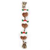 Happy Pet Christmas String of Christmas Puds Rope Dog Toy image