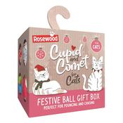 Rosewood Christmas Festive Ball Gift Box 8pk Cat Toy image