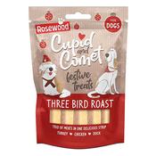 Rosewood Christmas Three Bird Roast Strips Dog Treats 100g image