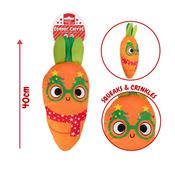 Smart Choice Christmas Conor Carrot Large Squeaky Plush Carrot Dog Toy 40cm image