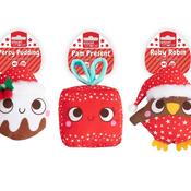 Smart Choice Christmas Percy/Pam/Ruby Plush Squeak &amp; Crinkle Dog Toy 14-17cm