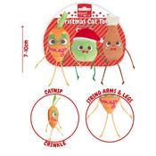 Smart Choice Christmas Plush Dinner Catnip Cat Toy 10cm 3pk image