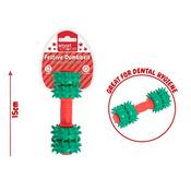 Smart Choice Christmas Rubber Dumbbell Dog Toy 15cm