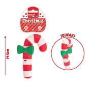 Smart Choice Christmas Squeaky Vinyl Candy Cane Dog Toy 14.5cm image