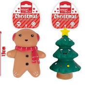 Smart Choice Christmas Squeaky Vinyl Festive Dog Toy (Tree/Ginger) 13cm image