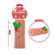 Smart Choice Christmas Squeaky Vinyl Yule Log Dog Toy 15cm image