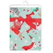 Smart Choice Christmas Super Soft Dog Print Pet Blanket 90x70cm image