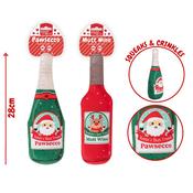 Smart Choice Christmas Pawsecco/Mutt Wine Plush Crinkle Dog Toy 28cm