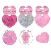 Smart Choice Woof You Glitter Rubber Heart Dog Toy image