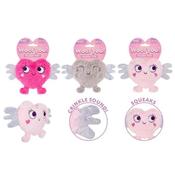 Smart Choice Pink Woof You Plush Heart Dog Toy with Crinkle &amp; Squeak