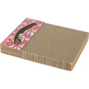 Trixie Scratching Cardboard Cat Scratch Red Love Heart Pattern 38x5x30cm image