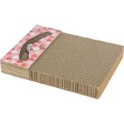 Trixie Scratching Cardboard Cat Scratch Salmon Love Heart Pattern 38x5x30cm image