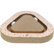 Trixie Scratching Cardboard Triangle Cat Scratch Apricot Love Heart Pattern 36×5×36/36cm