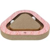 Trixie Scratching Cardboard Triangle Cat Scratch Salmon Love Heart Pattern 36×5×36/36cm