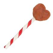 Trixie Heart Lollipop With Stripe Stick Dog Treat Chicken 12cm/15g image