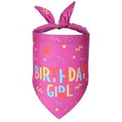 Dog Birthday Bandana Pink Birthday Girl with Celebration Design image