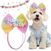 Rainbow Happy Birthday Dog Headband image
