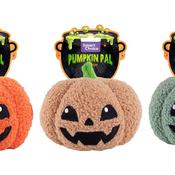 Smart Choice Halloween Pumpkin Pal Squeaky Plush Pumpkin Dog Toy (Orange/Brown/Green) image