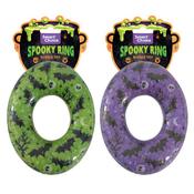 Smart Choice Halloween Spooky Squeaky Rubber Ring Dog Toy 14.5cm (Green/Purple) image