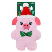 Kong Christmas Snuzzles Pink Pig with Bow Tie Extra Large