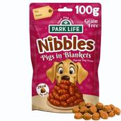 Park Life Nibbles Pigs In Blankets Flavour Dog Treat 100g