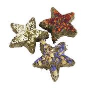 Rosewood Christmas Natural Herb 'n' Hay Star Trio Small Animal Toy/Treat 70g