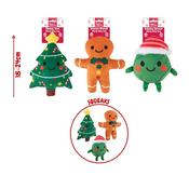 Smart Choice Christmas Character Plush Christmas 18-24cm Dog Toy (Timmy Tree/Benson Biscuit/Sammy Sprout)