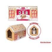 Smart Choice Christmas Gingerbread House Cardboard Cat Scratcher 50x36x26cm