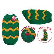 Smart Choice Christmas Green Tree Pet Jumper with Bobbles Large 50cm