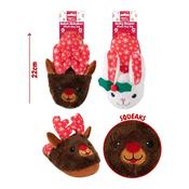Smart Choice Christmas Plush Slipper 22cm Dog Toy (Ralph Reindeer/Holly Hopper)