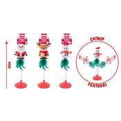 Smart Choice Christmas Swatter Wobble 30cm Cat Toy with Suction Cup (Santa/Reindeer/Snowman)