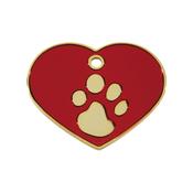 Identification plate for collar Imarc Heart Red Golden image