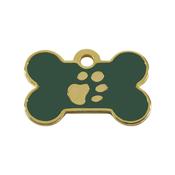 Identification plate for collar Imarc   Green Golden Bone Aluminium image