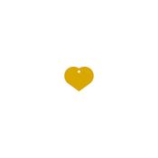 Identification plate for collar Imarc Heart Yellow Golden