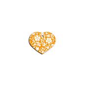 Identification plate for collar Imarc Heart Yellow Orange