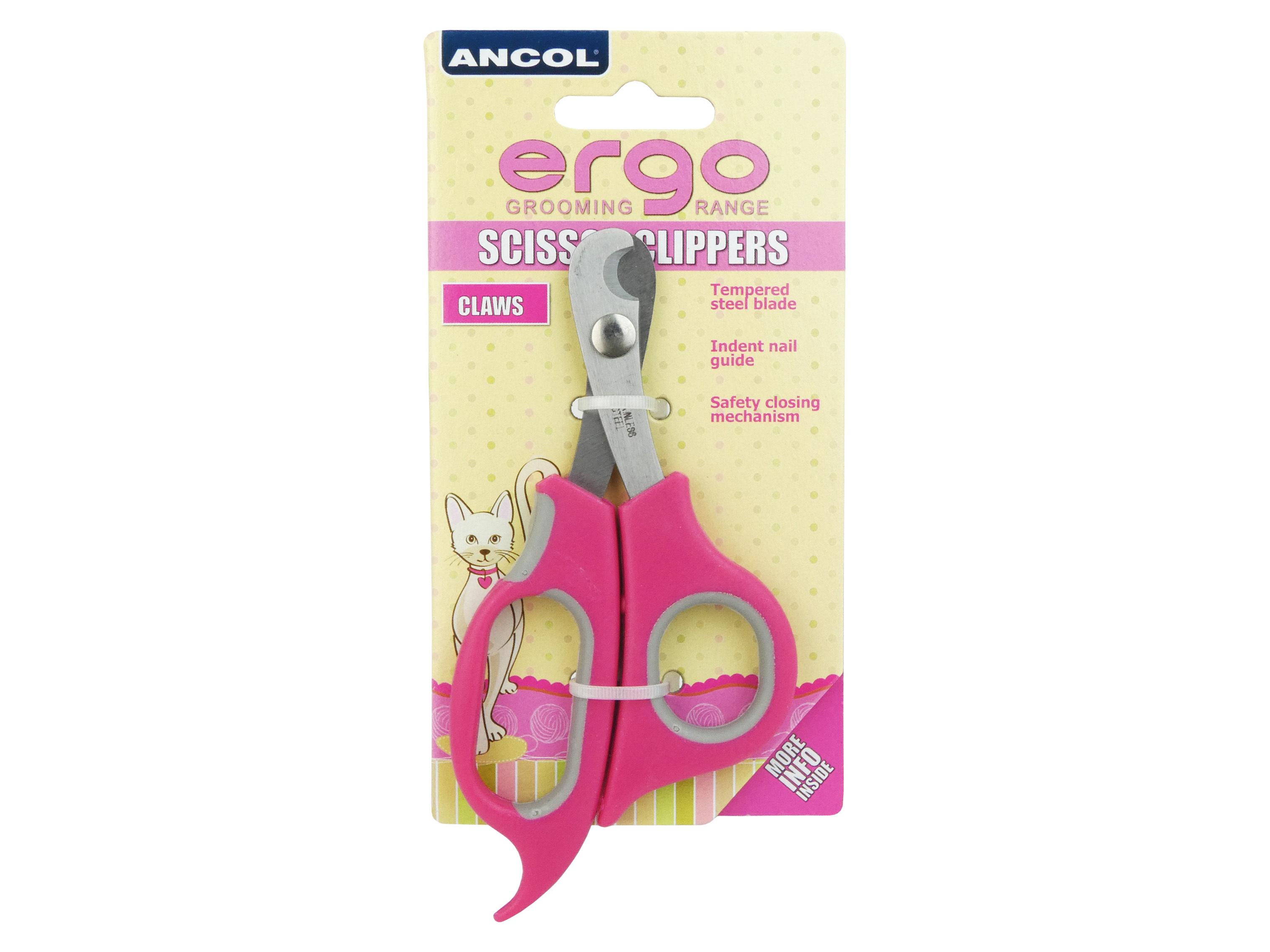 Ancol Ergo Cat Nail Clippers - Pink Stainless Steel