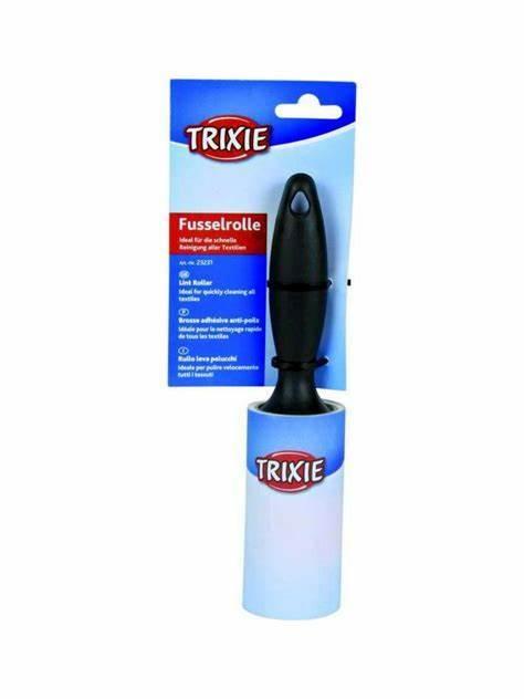 TRIXIE Lint Roller for Upholstery & Textiles - Fast Hair & Fluff Removal with Adhesive Tape, Reusable Foil, Plastic Handle, 60 Sheets