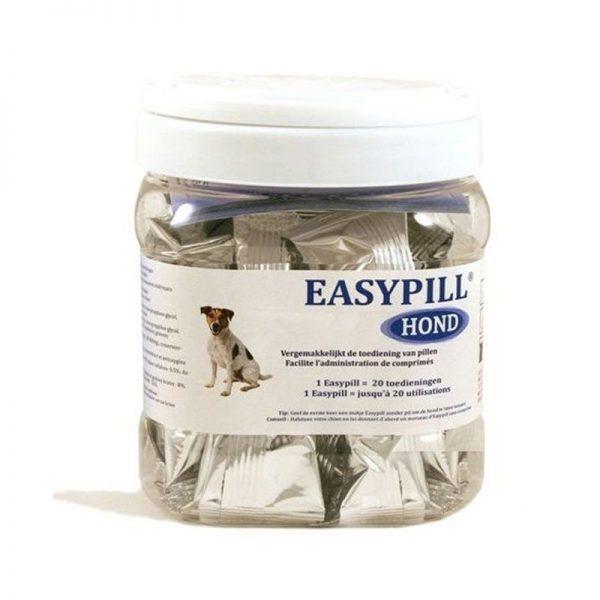 EASYPILL Dog Pill Concealer Meaty Blend for 20 Uses - Dog Illustration, Jar Packaging, Individual Foil Packets