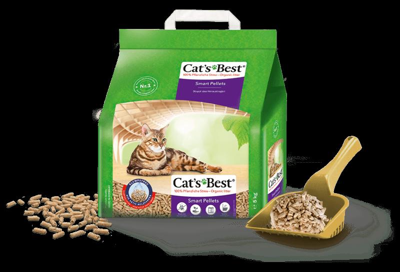 Cat's Best Smart Pellets 5kg Clumping Odour Control Biodegradable Sustainable Wood Fibre Cat Litter