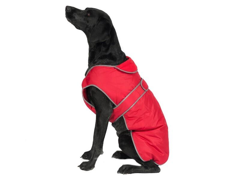 Ancol Stormguard Dog Coat Red Reflective Edging S