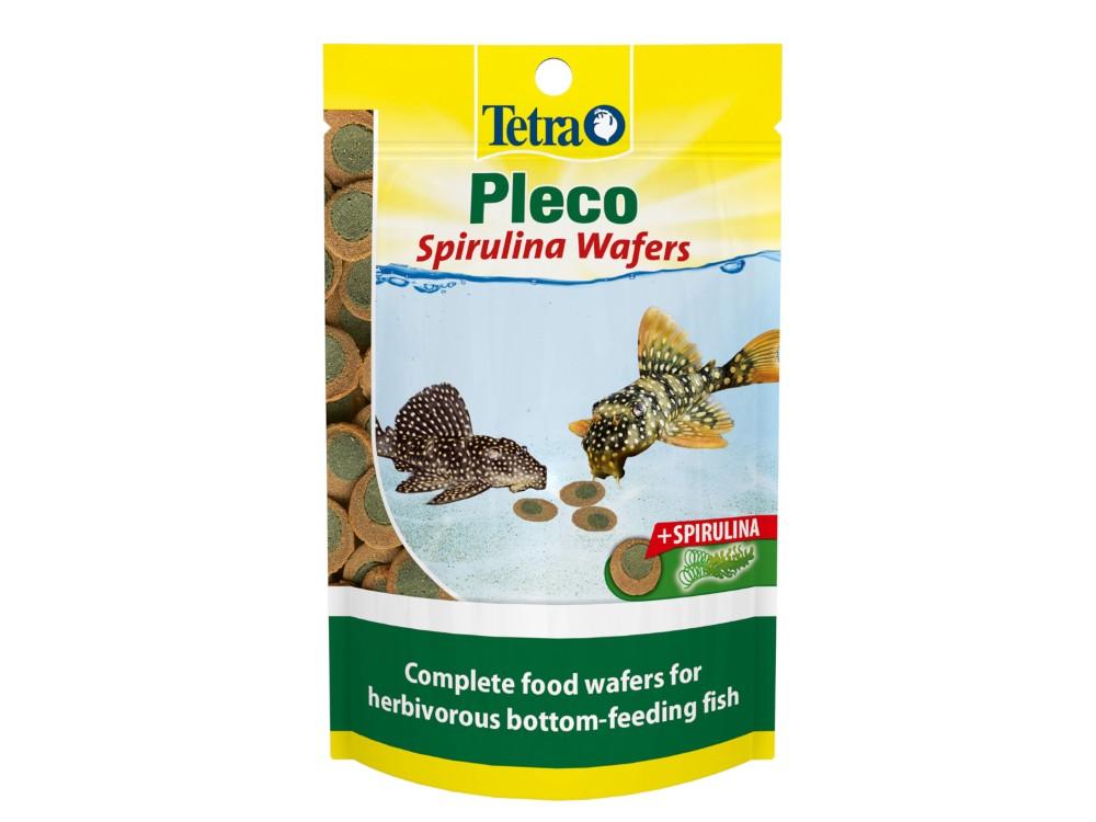 Tetra Pleco Multi Wafers 42g - Complete Food for Herbivorous Bottom-Feeding Fish with Spirulina Algae Concentrate